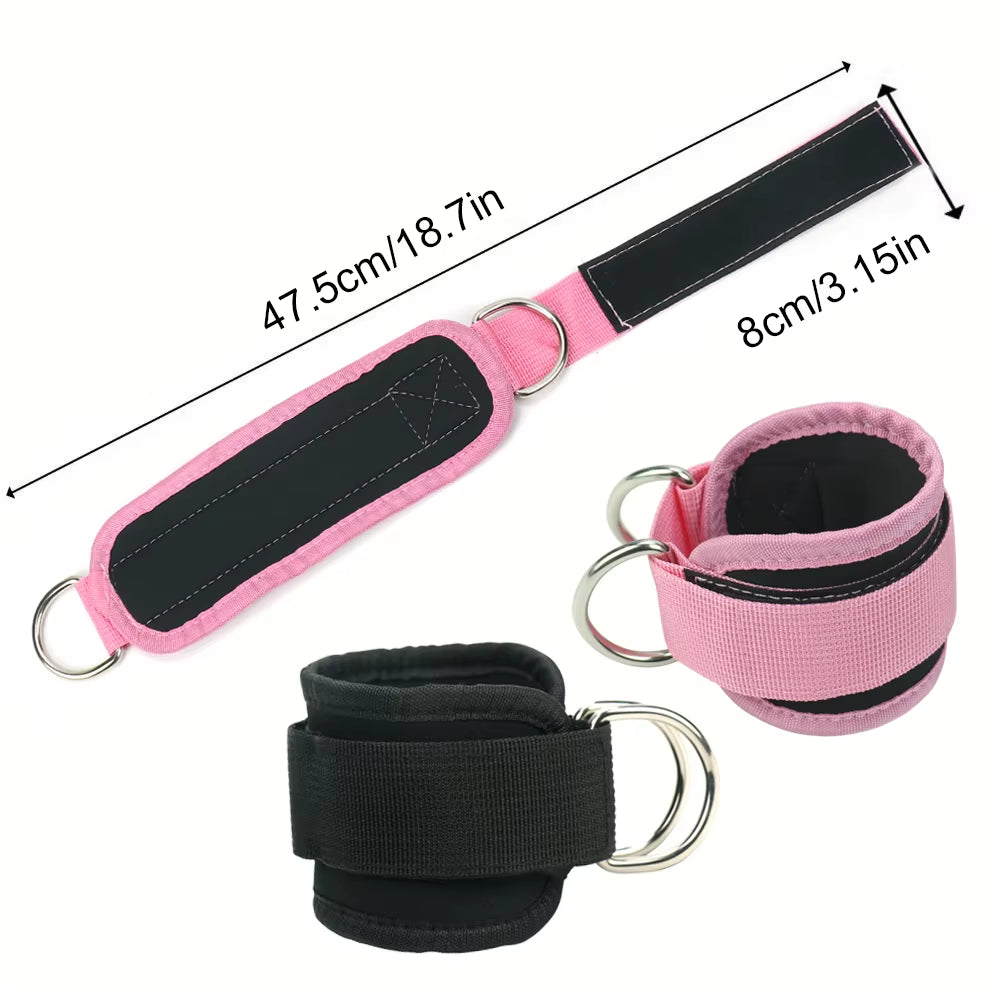 6Pcs Buttocks with Gantry, Hip Lift, Ankle Resistance, Elastic Trainer, Ankle Ring, Hip Leg Tension Rope, Shaping and Slimming
