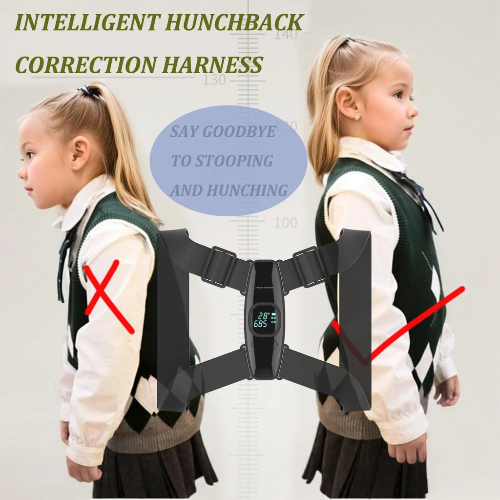 Revolutionary Smart Posture Corrector with Adjustable Vibration Reminder - Say Goodbye to Hunchback Posture!