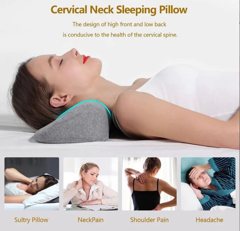 Cervical Pillow Memory Foam Slow Rebound Neck Protection Pillow Spine Neck Correction Aid Sleep Back Sleeping