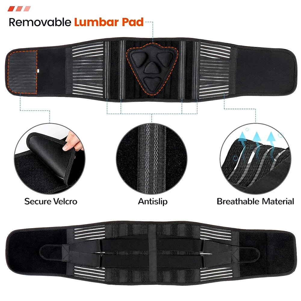 Ultimate Anti-Skid Lumbar Support Belt for Instant Back Pain Relief - Ideal for Herniated Discs and Sciatica