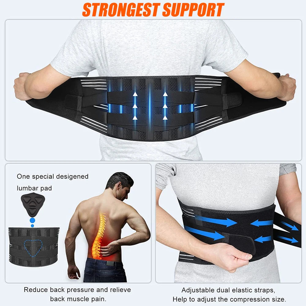 Ultimate Anti-Skid Lumbar Support Belt for Instant Back Pain Relief - Ideal for Herniated Discs and Sciatica