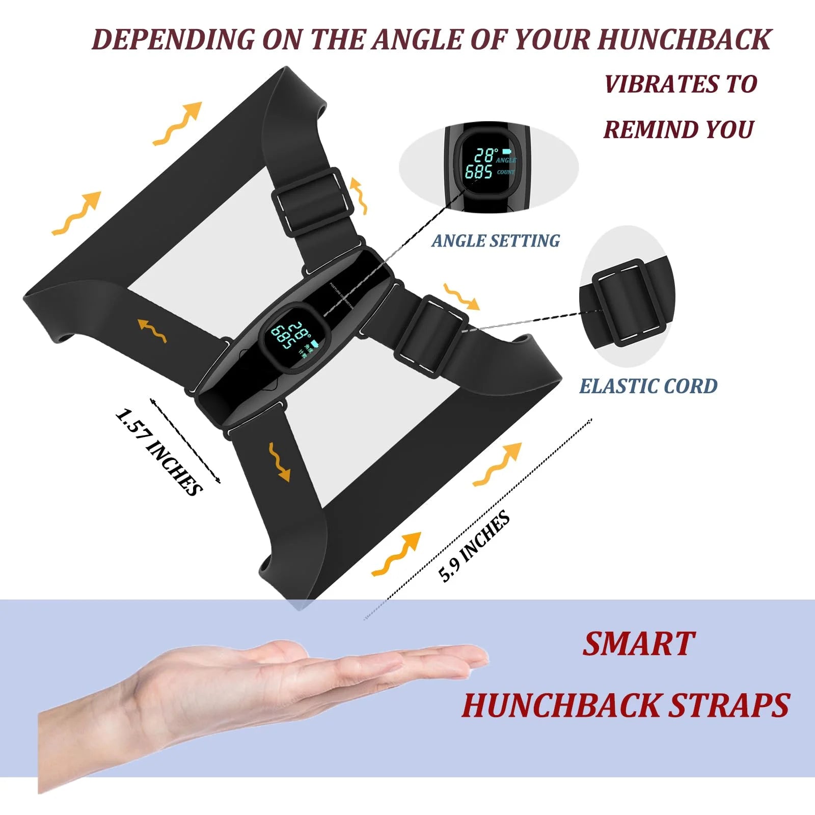Revolutionary Smart Posture Corrector with Adjustable Vibration Reminder - Say Goodbye to Hunchback Posture!